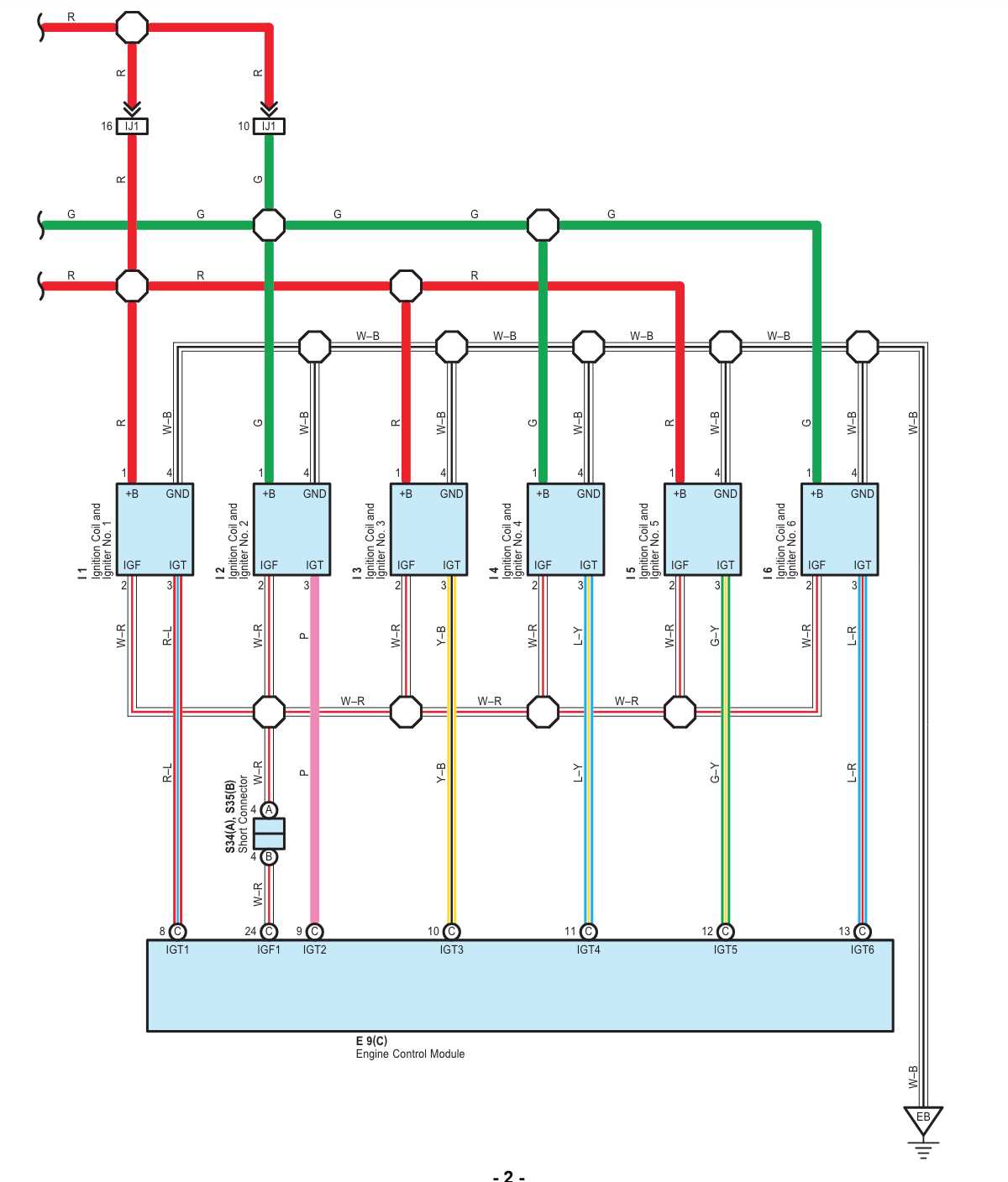 2007 toyota camry ignition coil wiring diagram