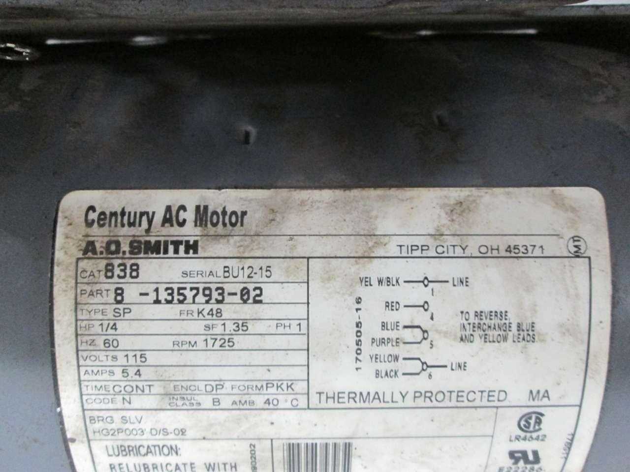 ao smith motor wiring diagram