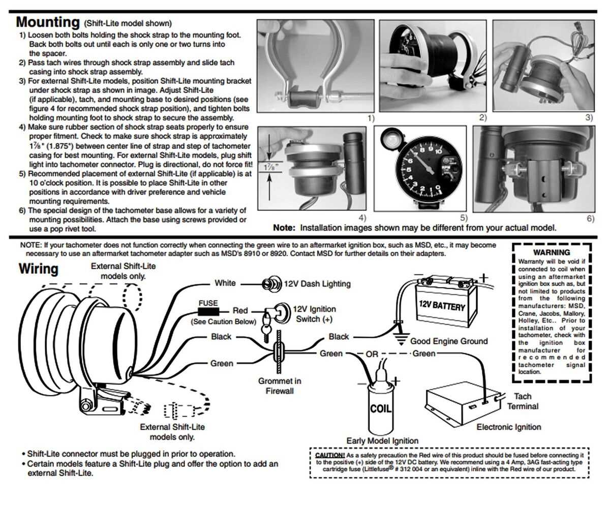 auto gauge tachometer wiring diagram