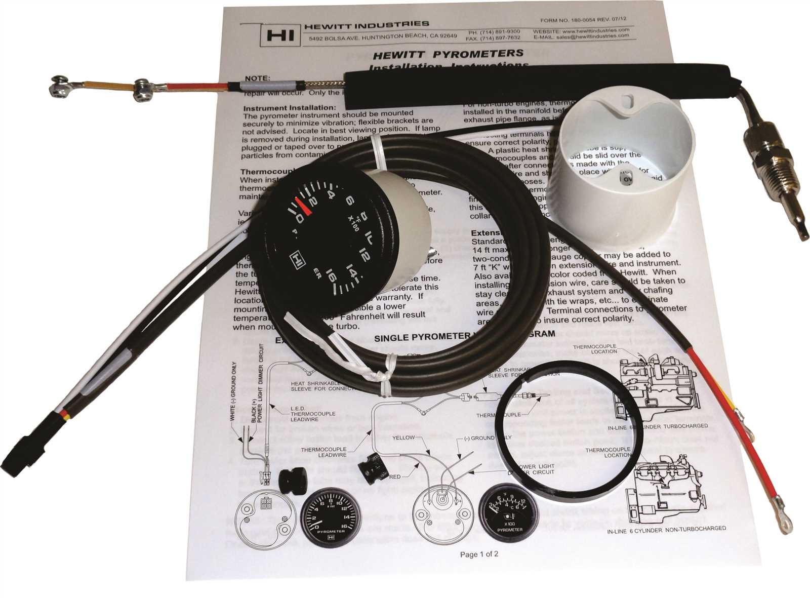 autometer pyrometer wiring diagram