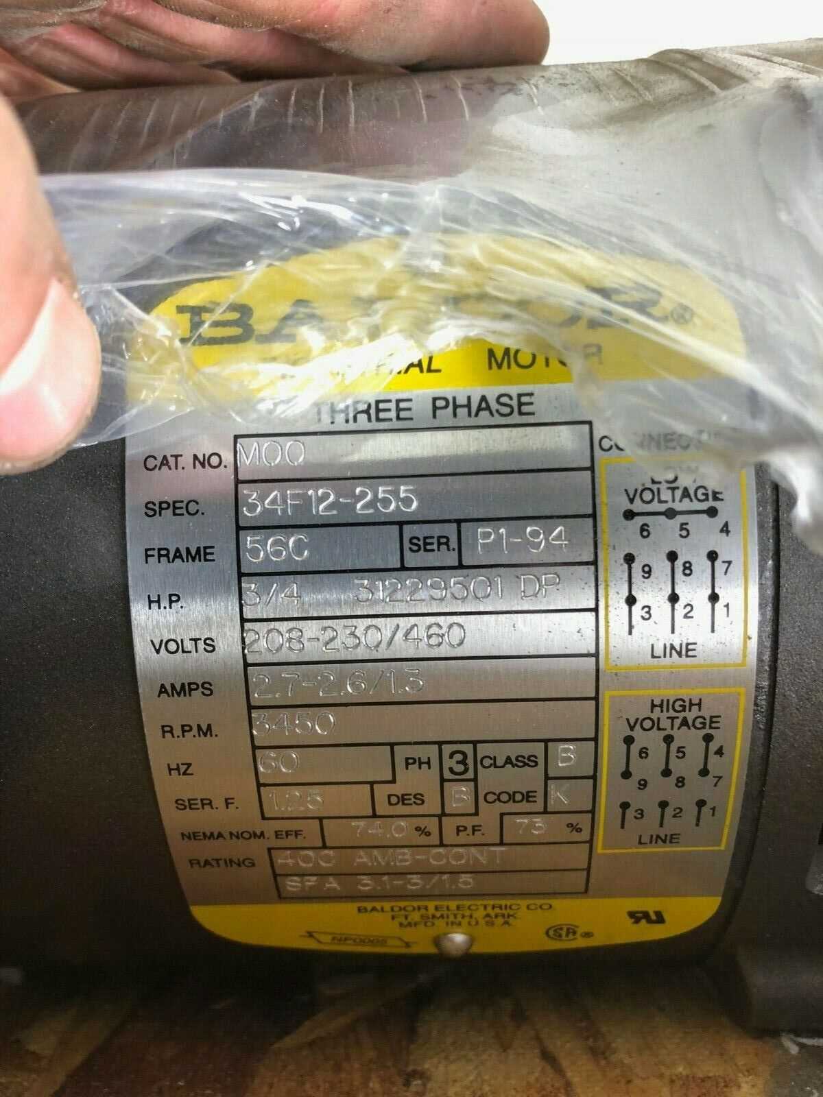 baldor motor wiring diagram