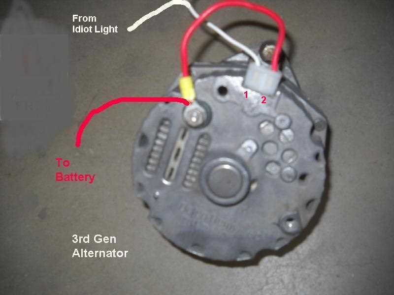 chevy 3 wire alternator wiring diagram