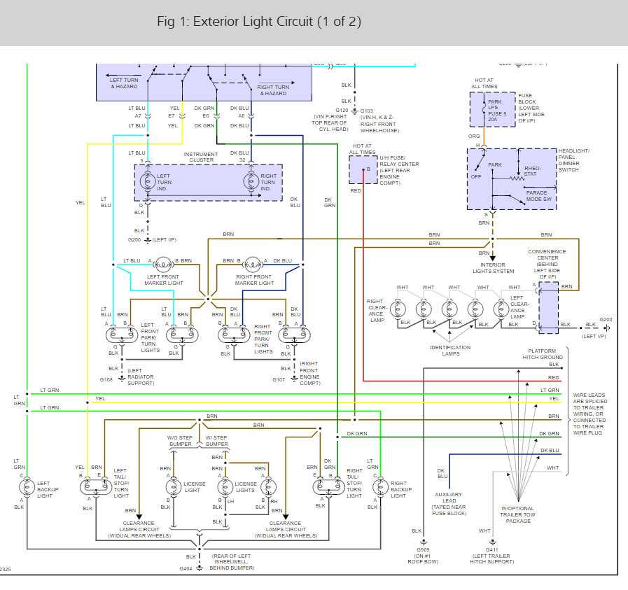 chevy truck tail light wiring diagram