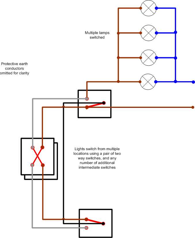 3 way switch 2 lights wiring diagram