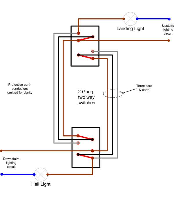 wiring diagram for two switches