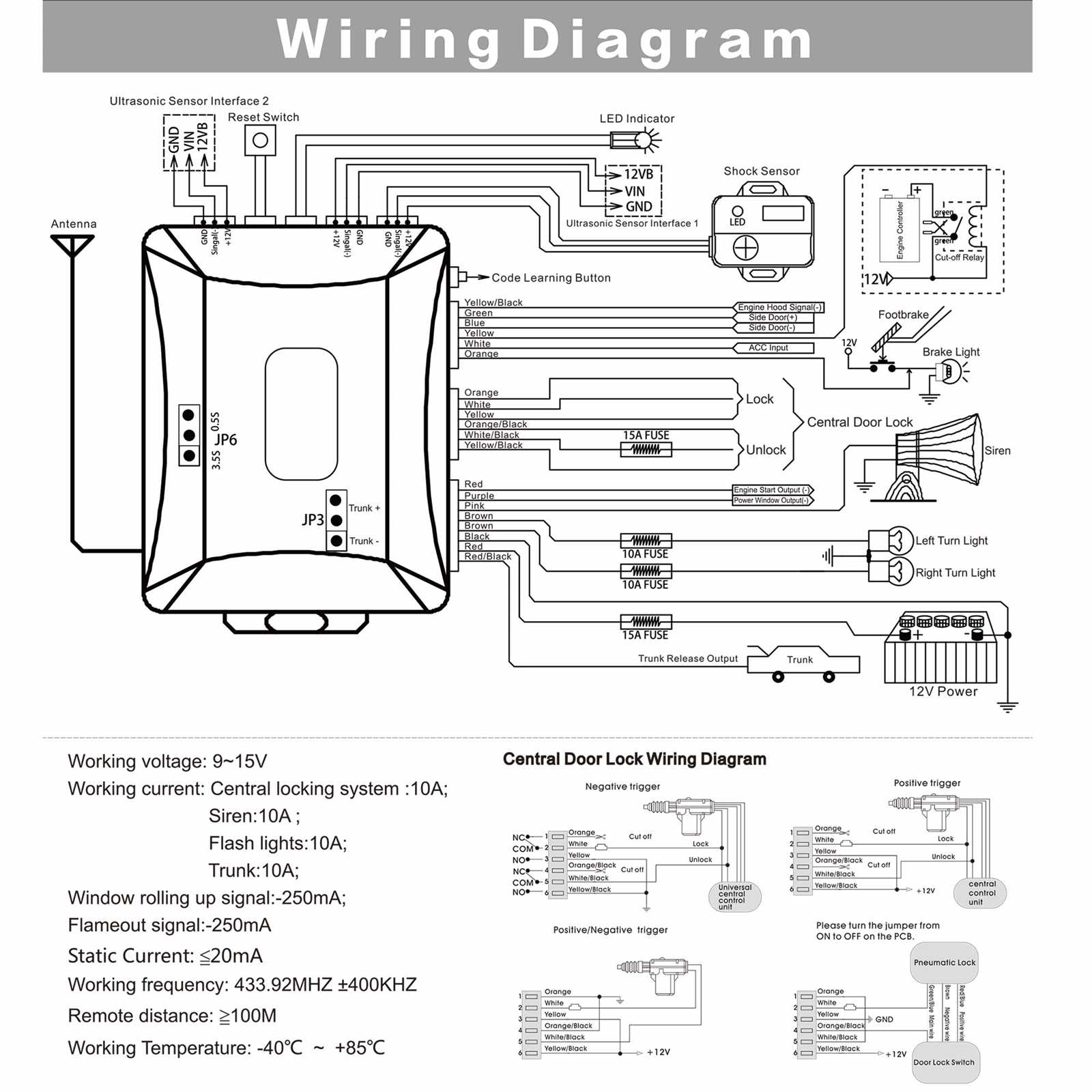 wiring diagram car alarm