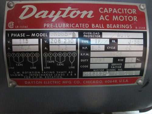 dayton electric motor wiring diagram