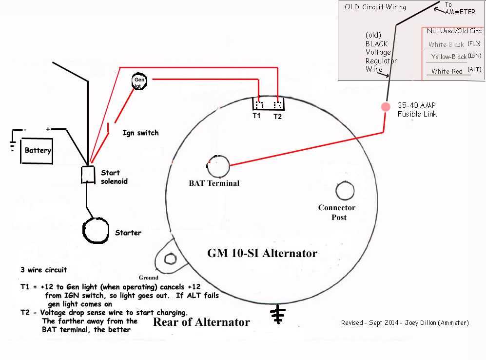 delco chevy 4 wire alternator wiring diagram