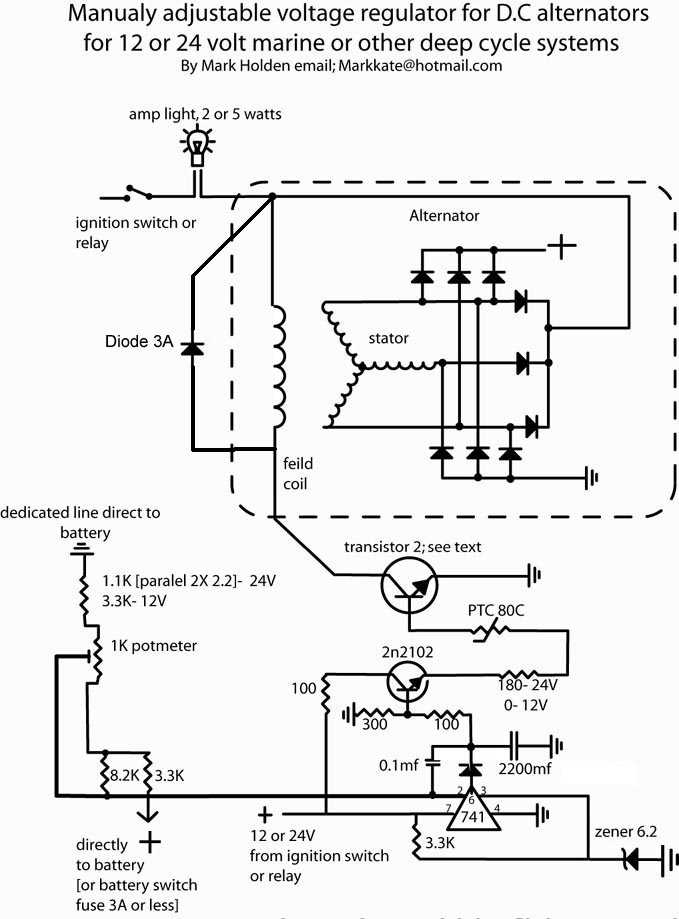 external regulator alternator wiring diagram