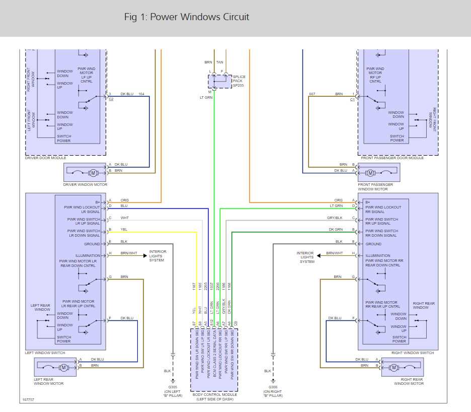 electric window wiring diagram