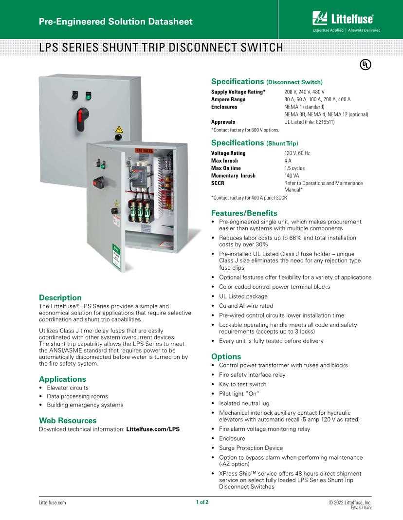 elevator shunt trip wiring diagram