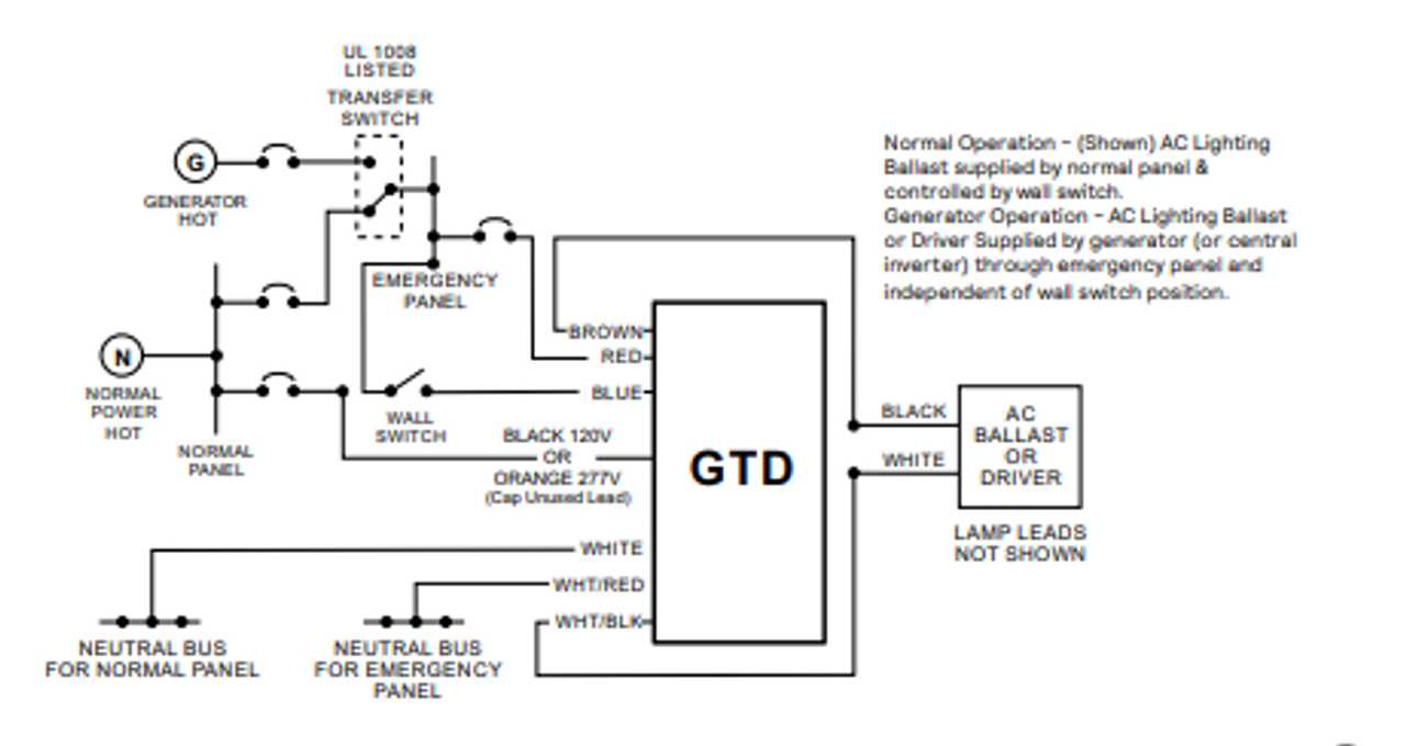 emergency ballast wiring diagram