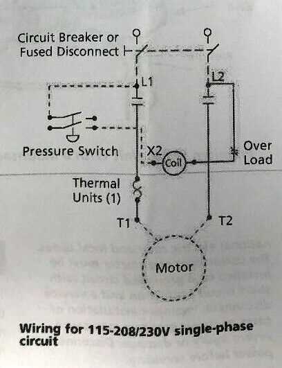 air compressor magnetic starter wiring diagram