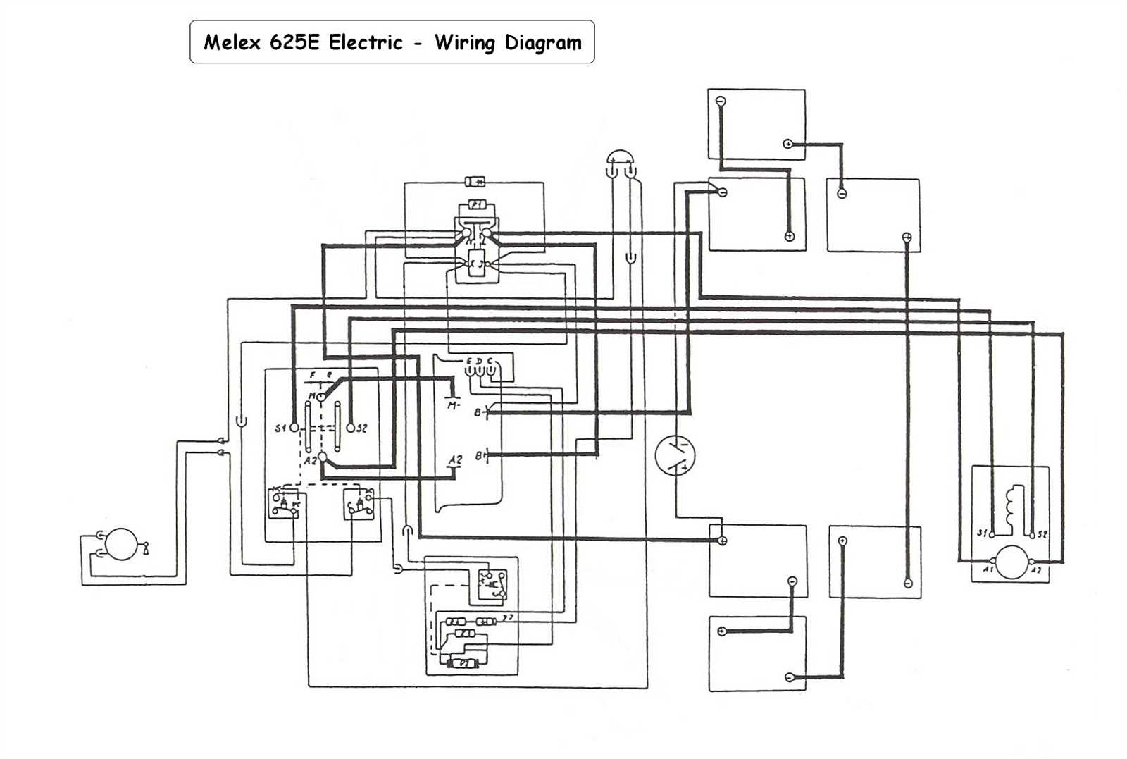 ezgo golf cart electric wiring diagram