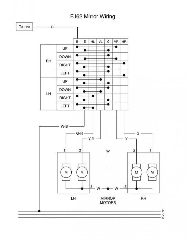 ford power mirror switch wiring diagram