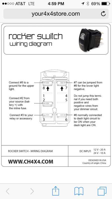 rocker switch wiring diagram