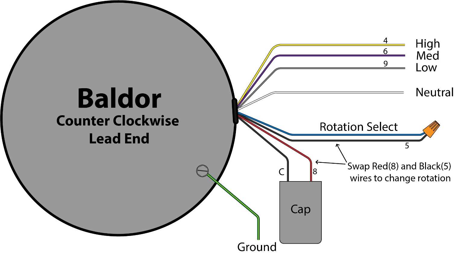 baldor 5 hp motor capacitor wiring diagram