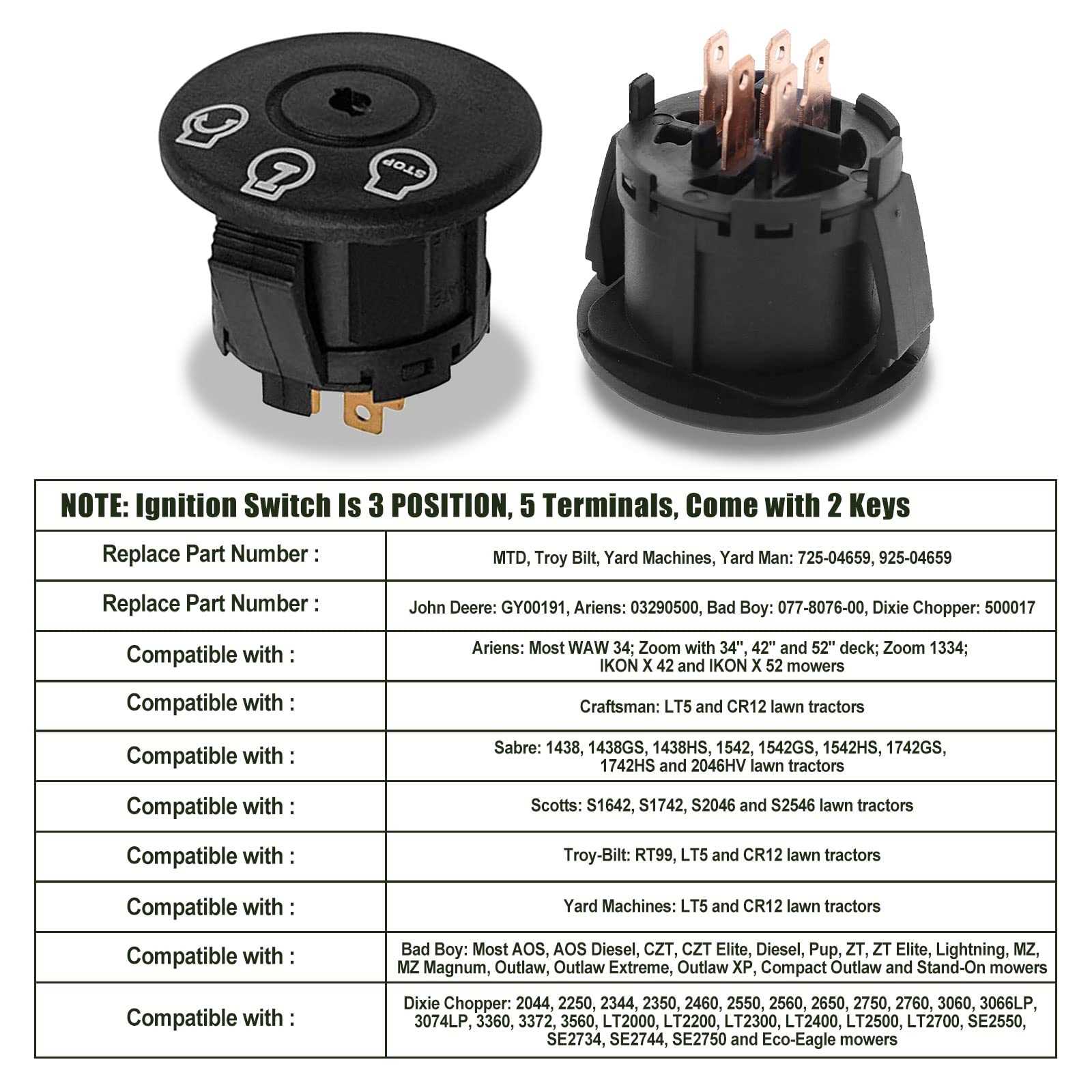 mtd 7 prong ignition switch wiring diagram