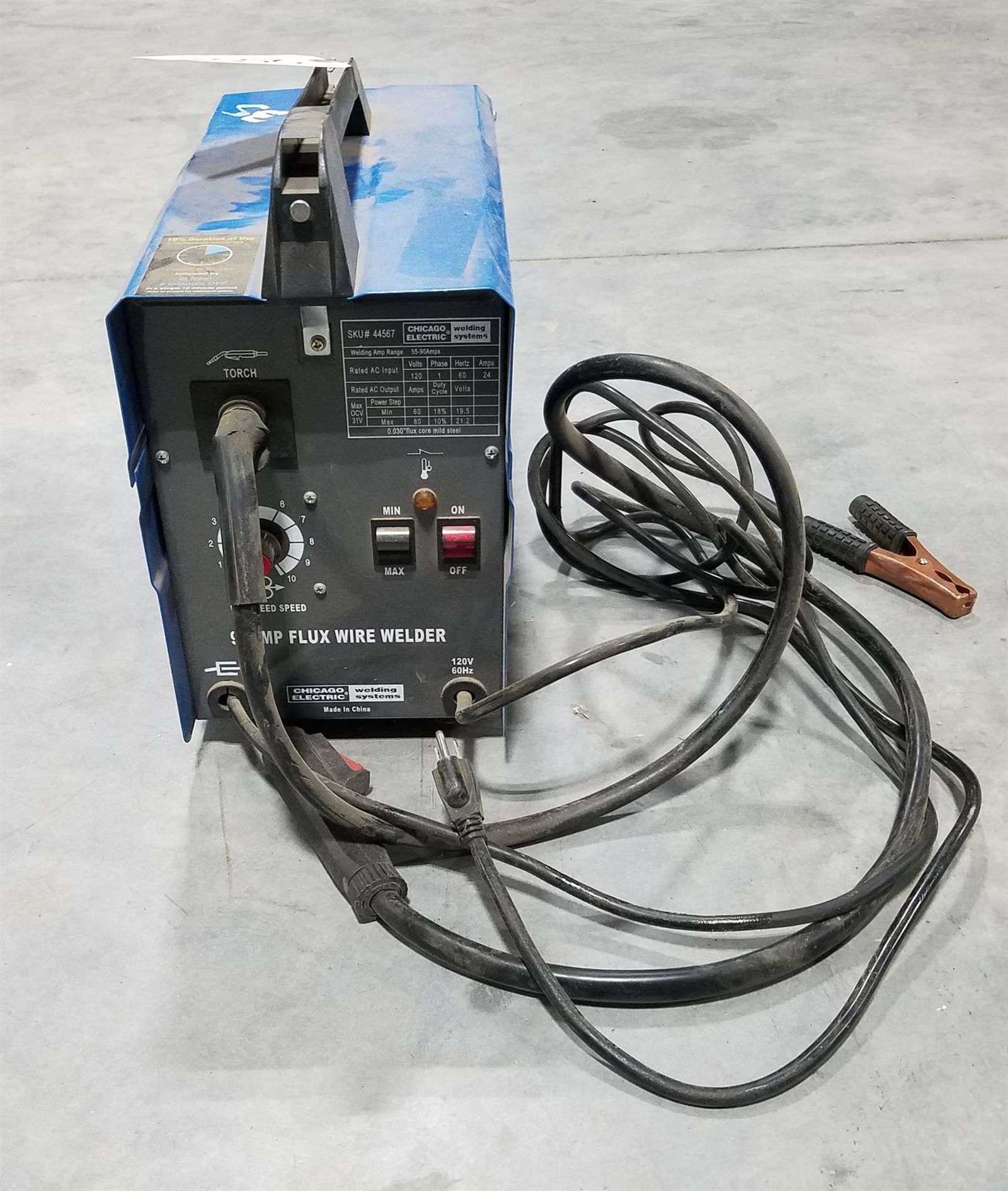 chicago electric 90 amp flux wire welder wiring diagram