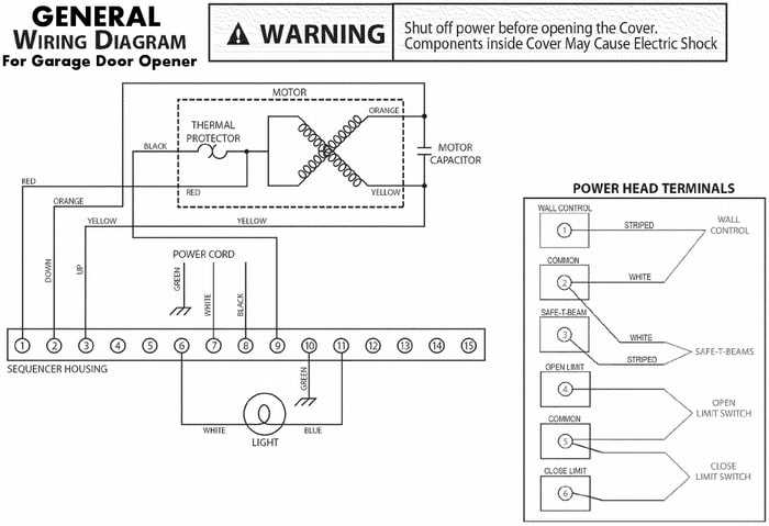 garage door wiring diagram