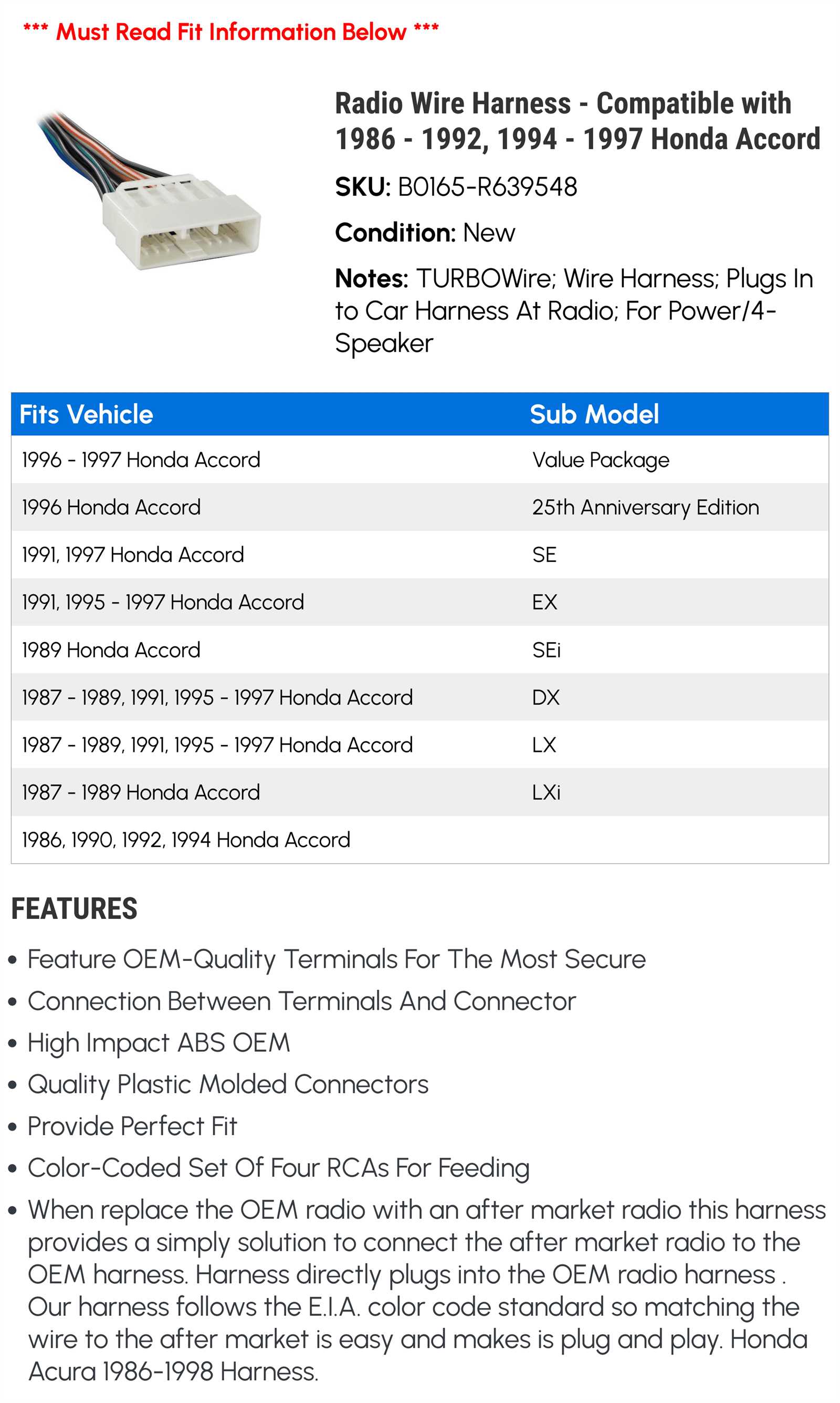 2009 honda accord radio wiring diagram