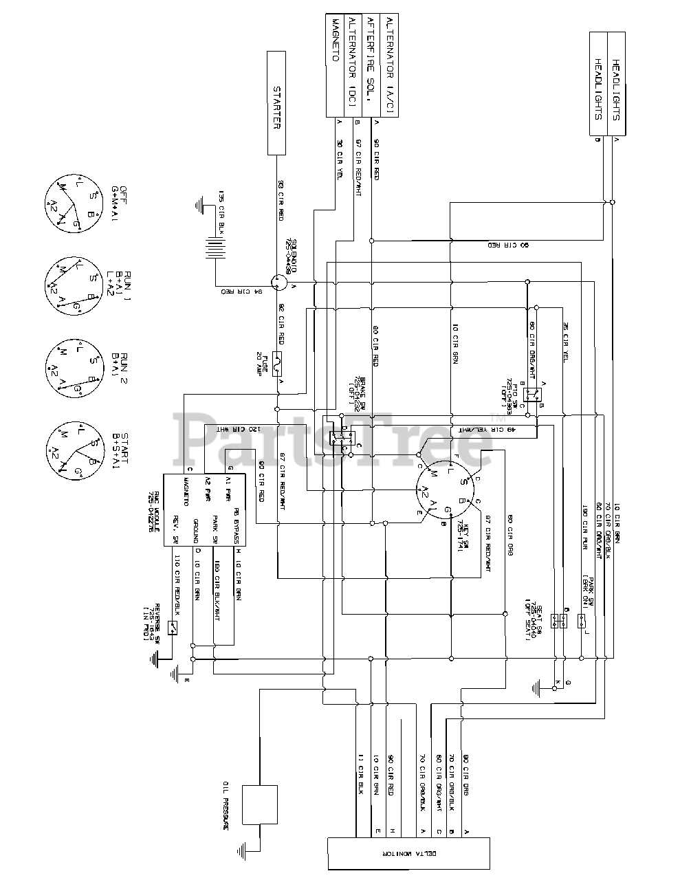 cub cadet lt1045 wiring diagram