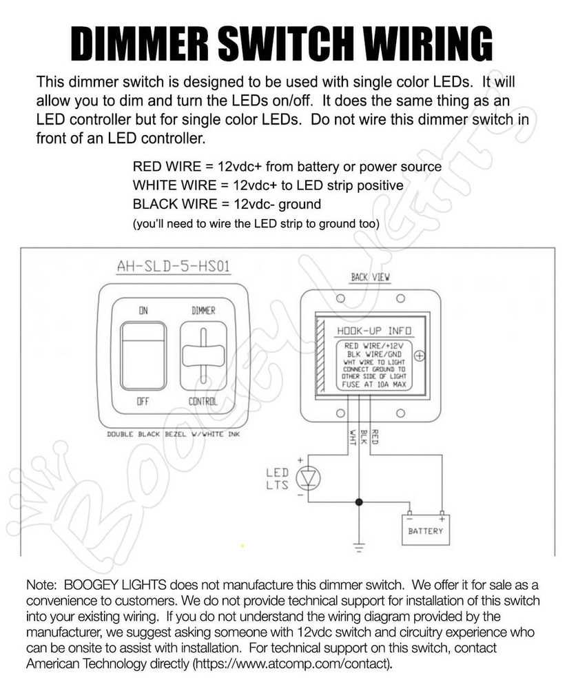 dim switch wiring diagram