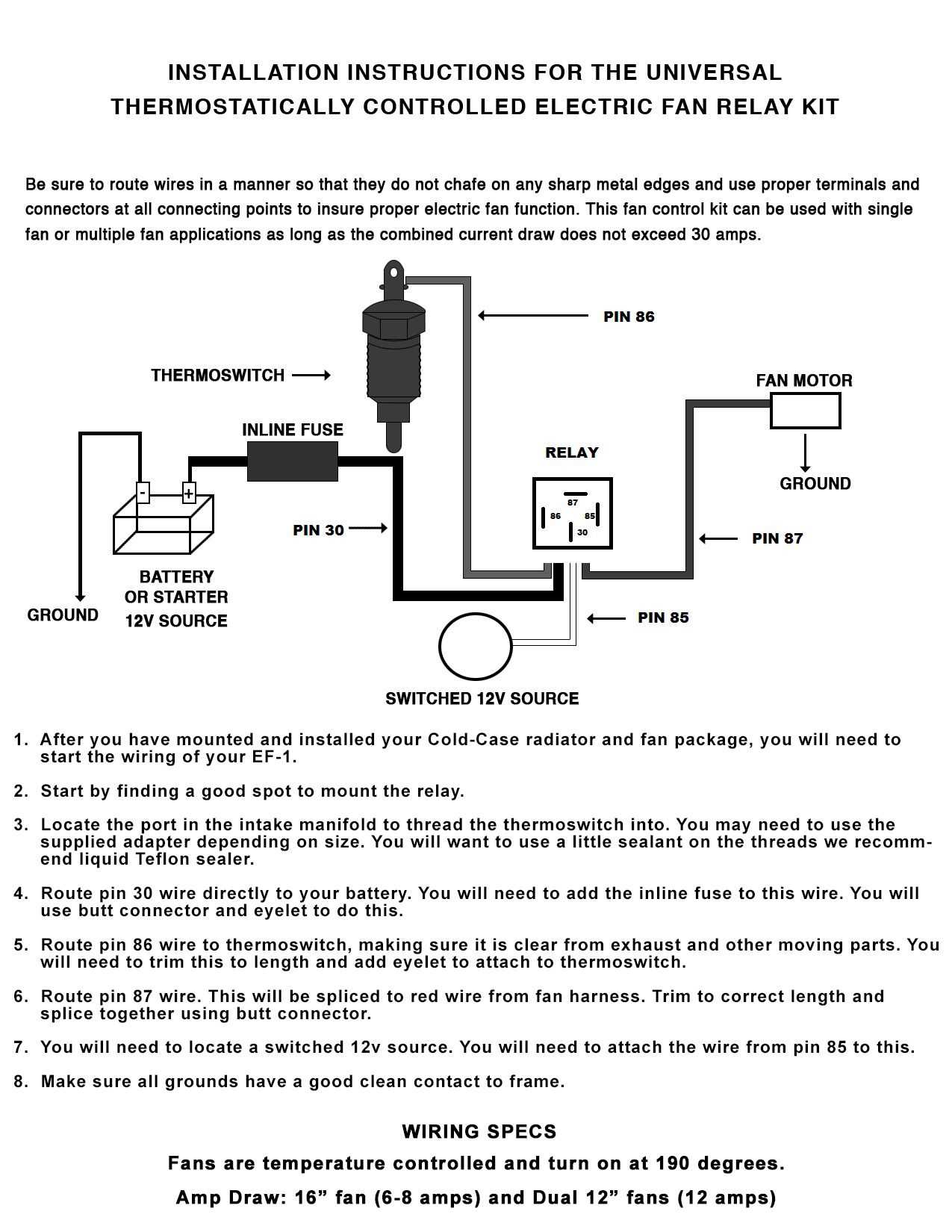 dual electric fan wiring diagram