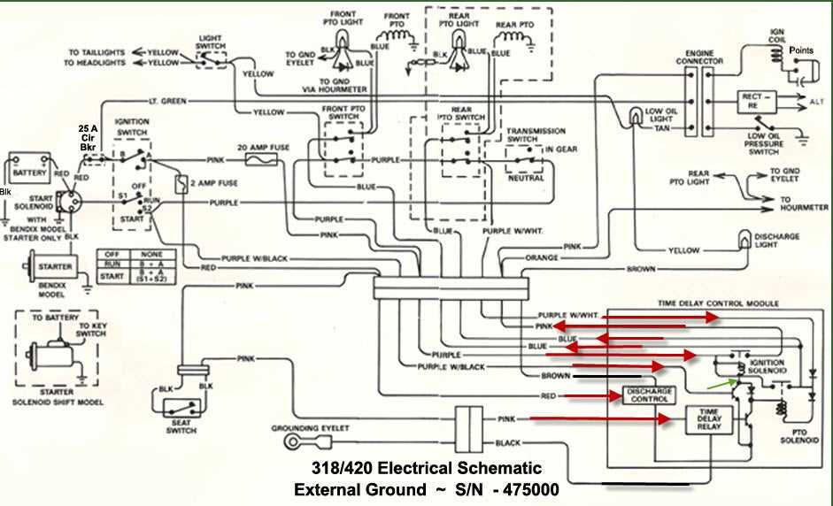 wiring diagram for john deere 318