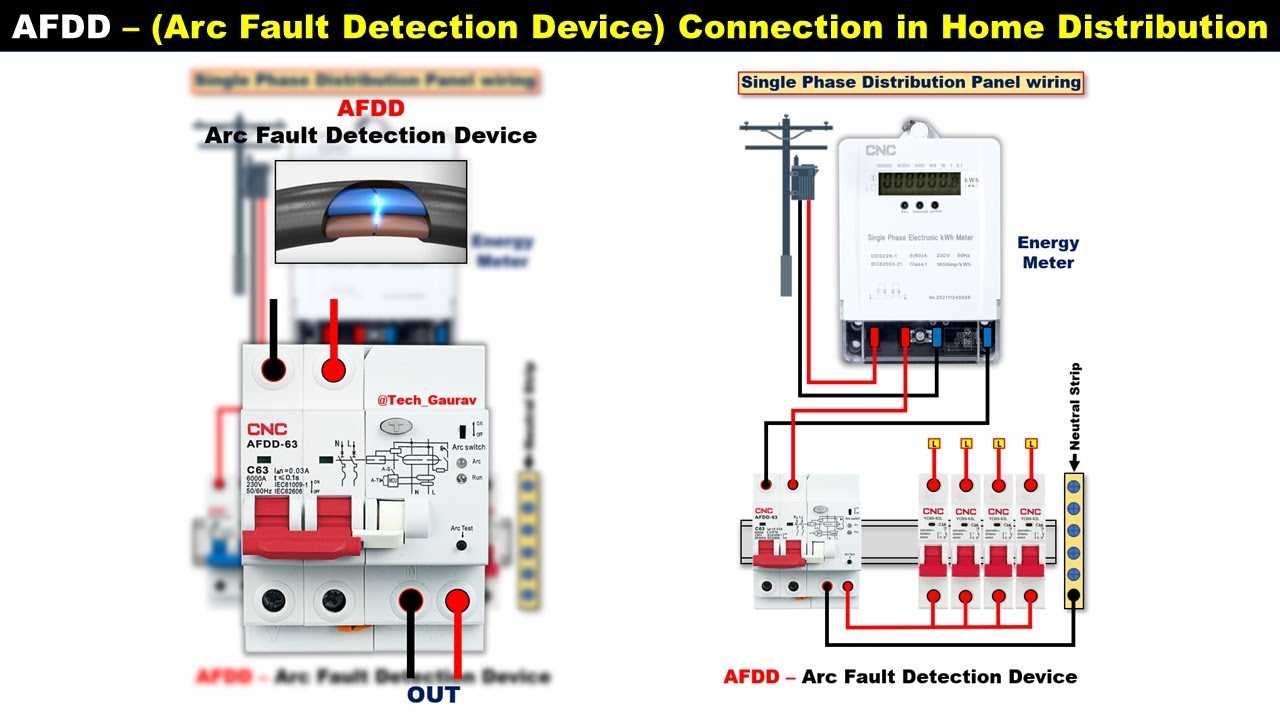 arc fault circuit breaker wiring diagram