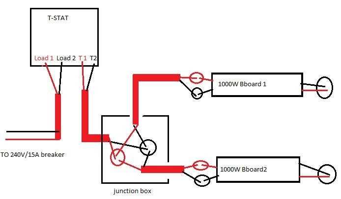 baseboard heater wiring diagram 240v