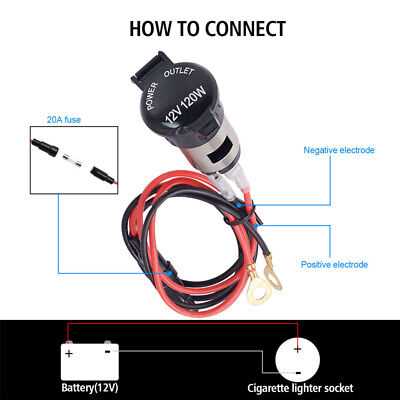 12v cigarette lighter socket wiring diagram