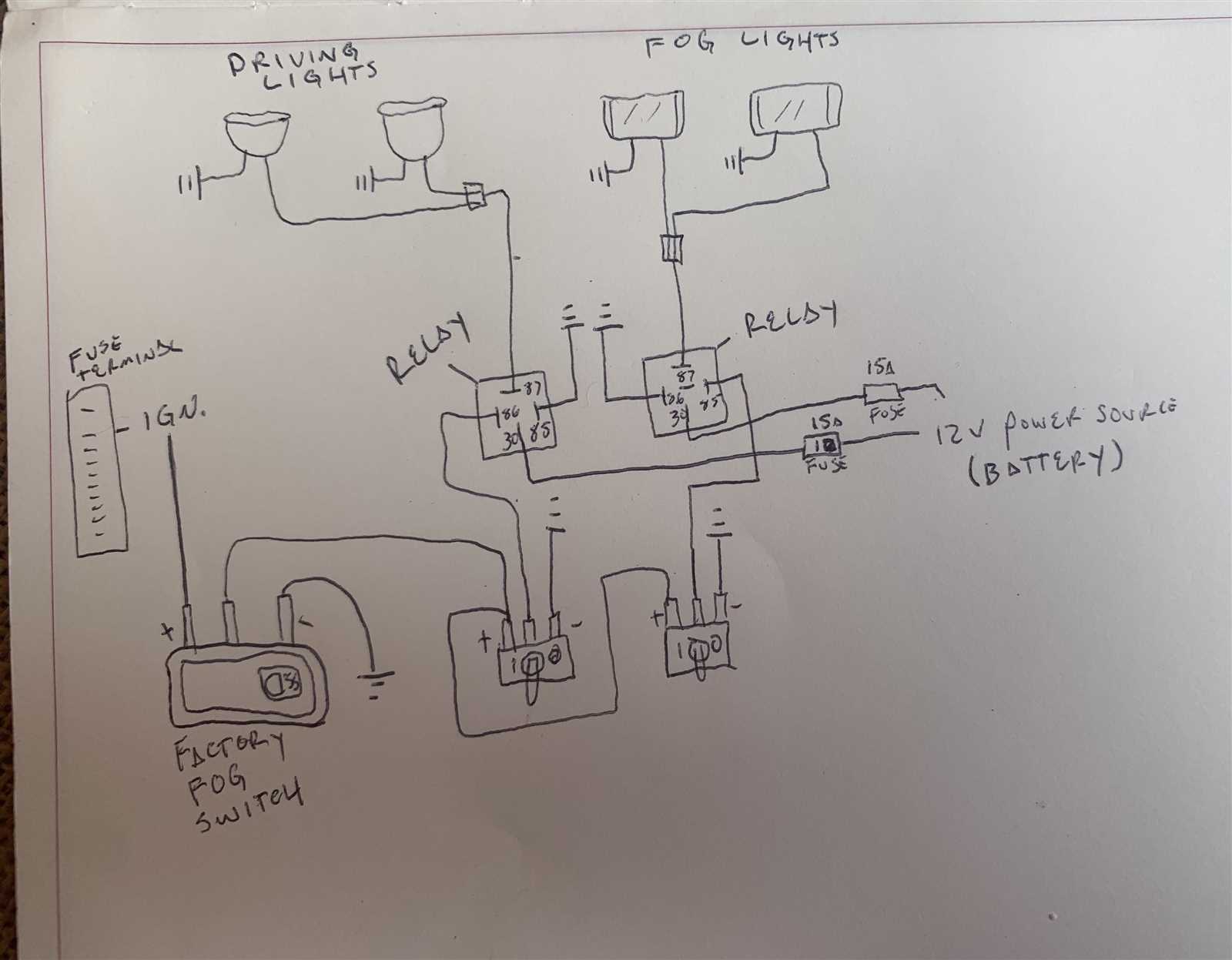 fog light wiring diagram with relay