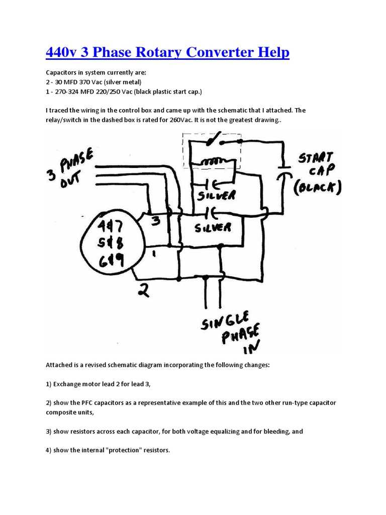 wiring diagram for rotary phase converter