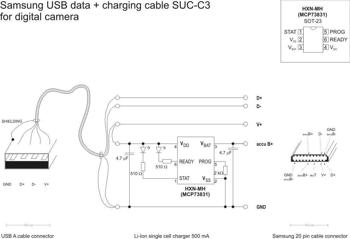 usb charging wiring diagram