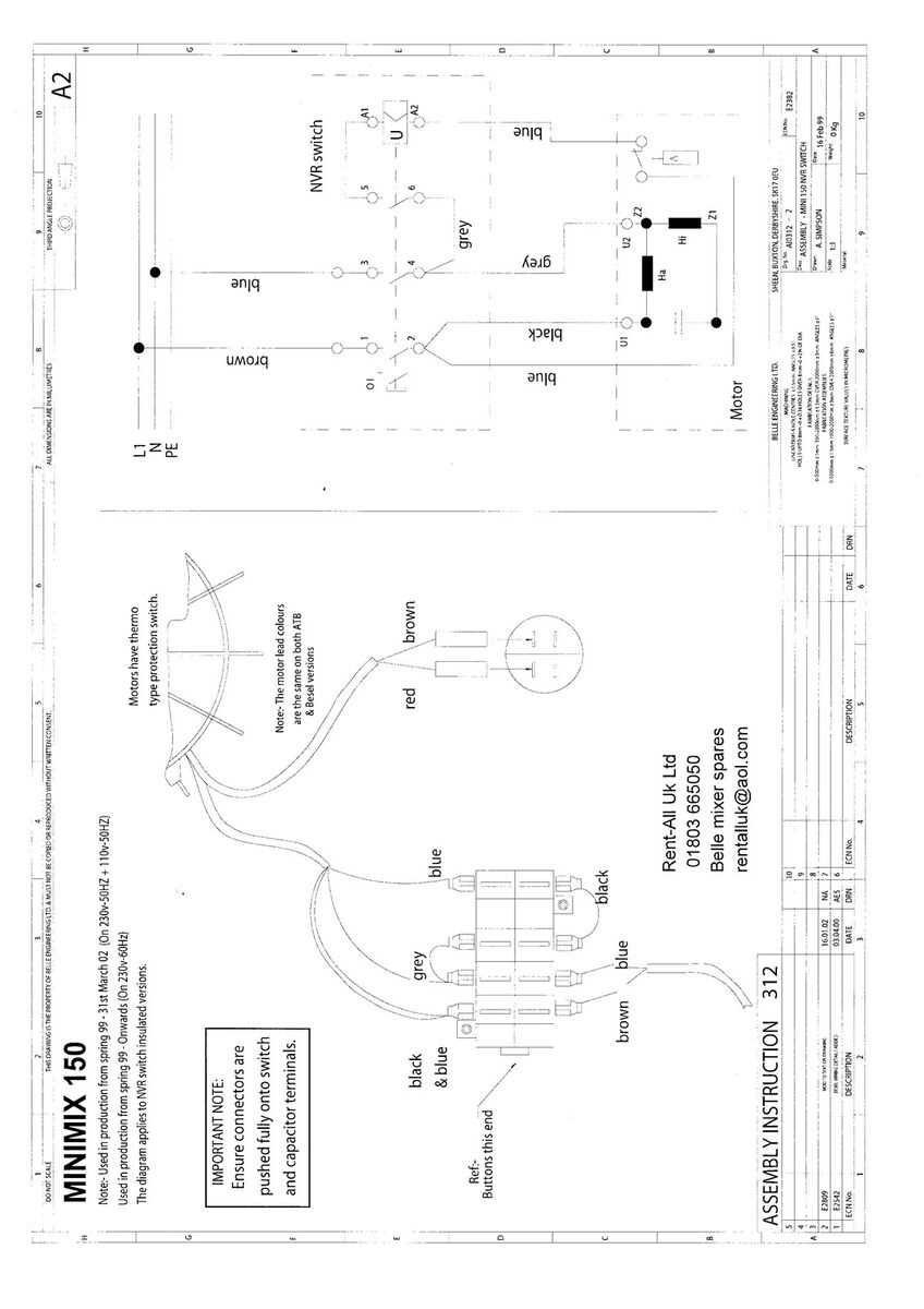 electric cement mixer switch wiring diagram