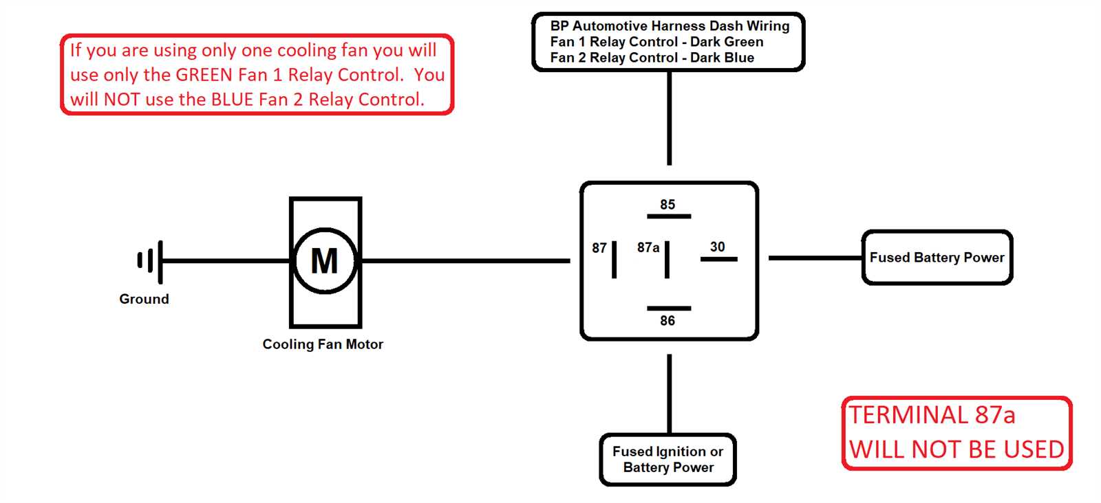 dual fan single relay wiring diagram