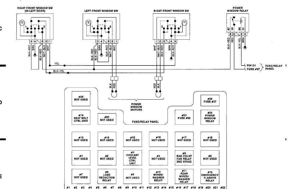 power window relay wiring diagram