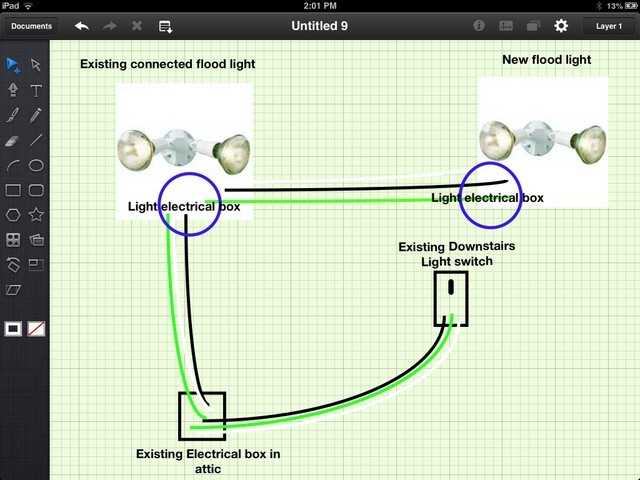 flood light wiring diagram