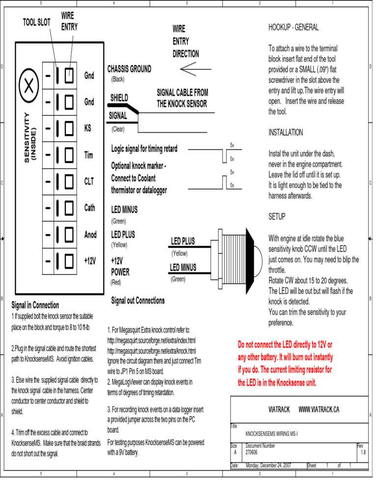 knock sensor wiring diagram