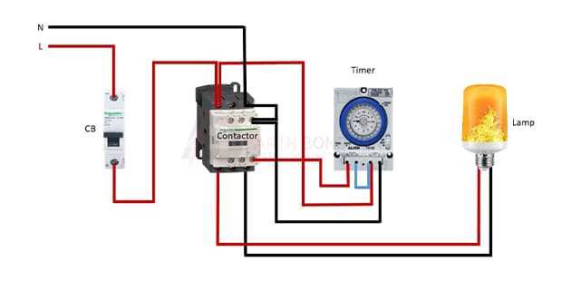 contactor diagram wiring lighting