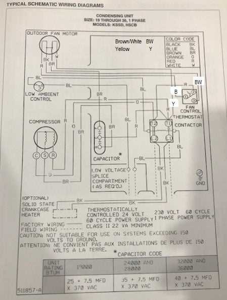 condenser fan wiring diagram