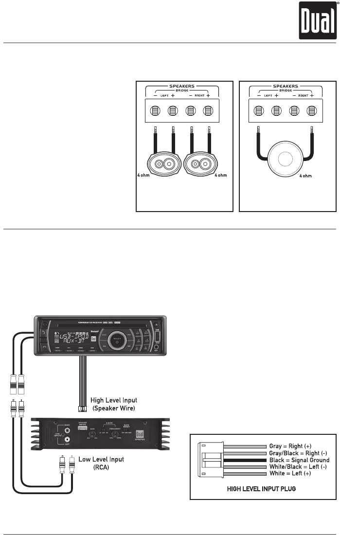 dual amplifier wiring diagram