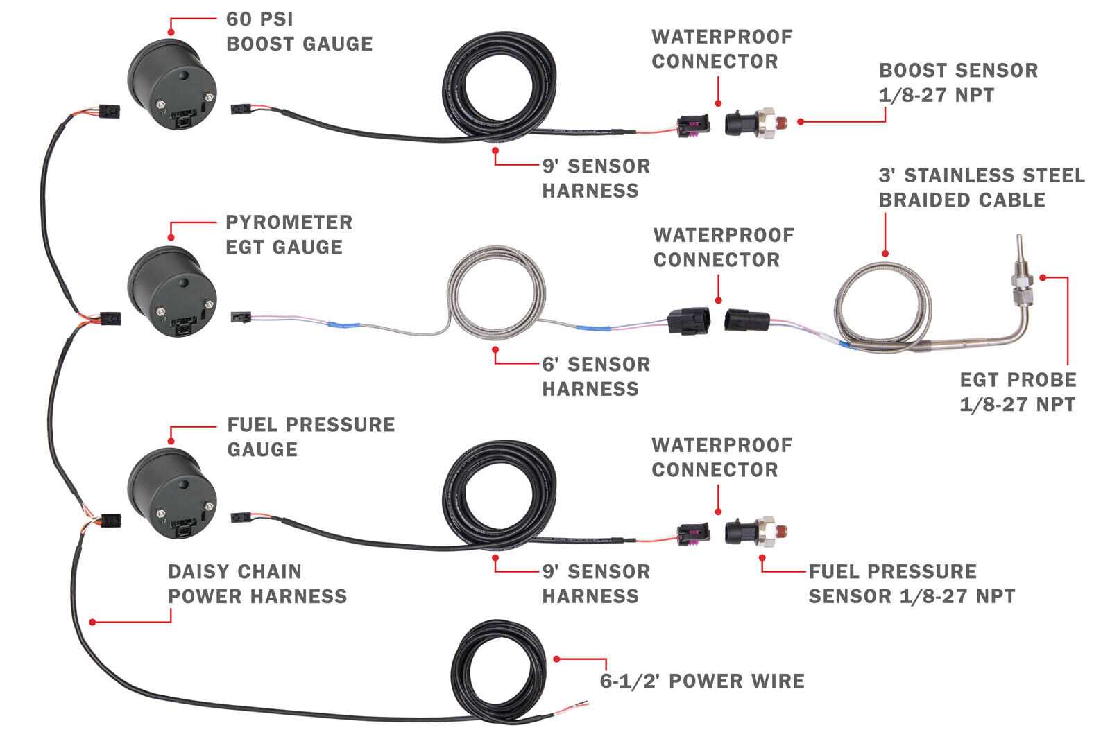 glowshift gauges wiring diagram