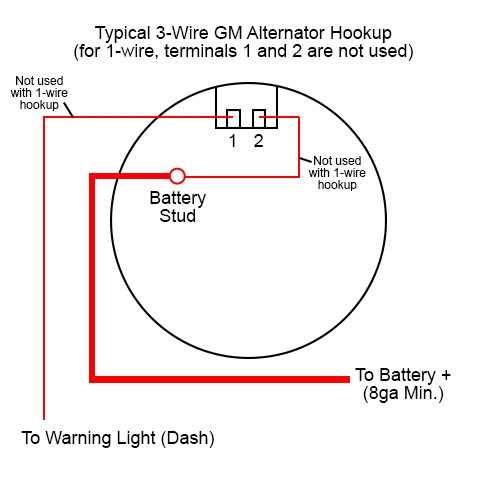 gm 3 wire alternator wiring diagram