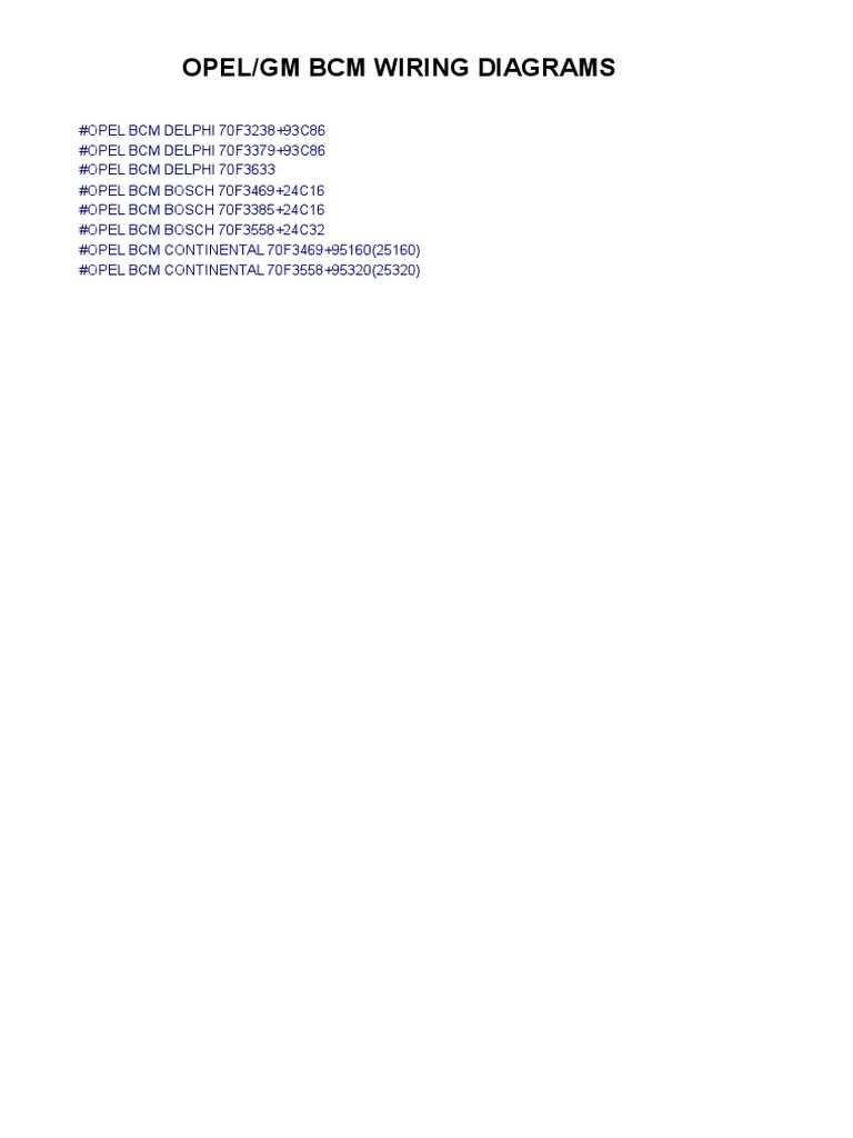 gm bcm wiring diagram