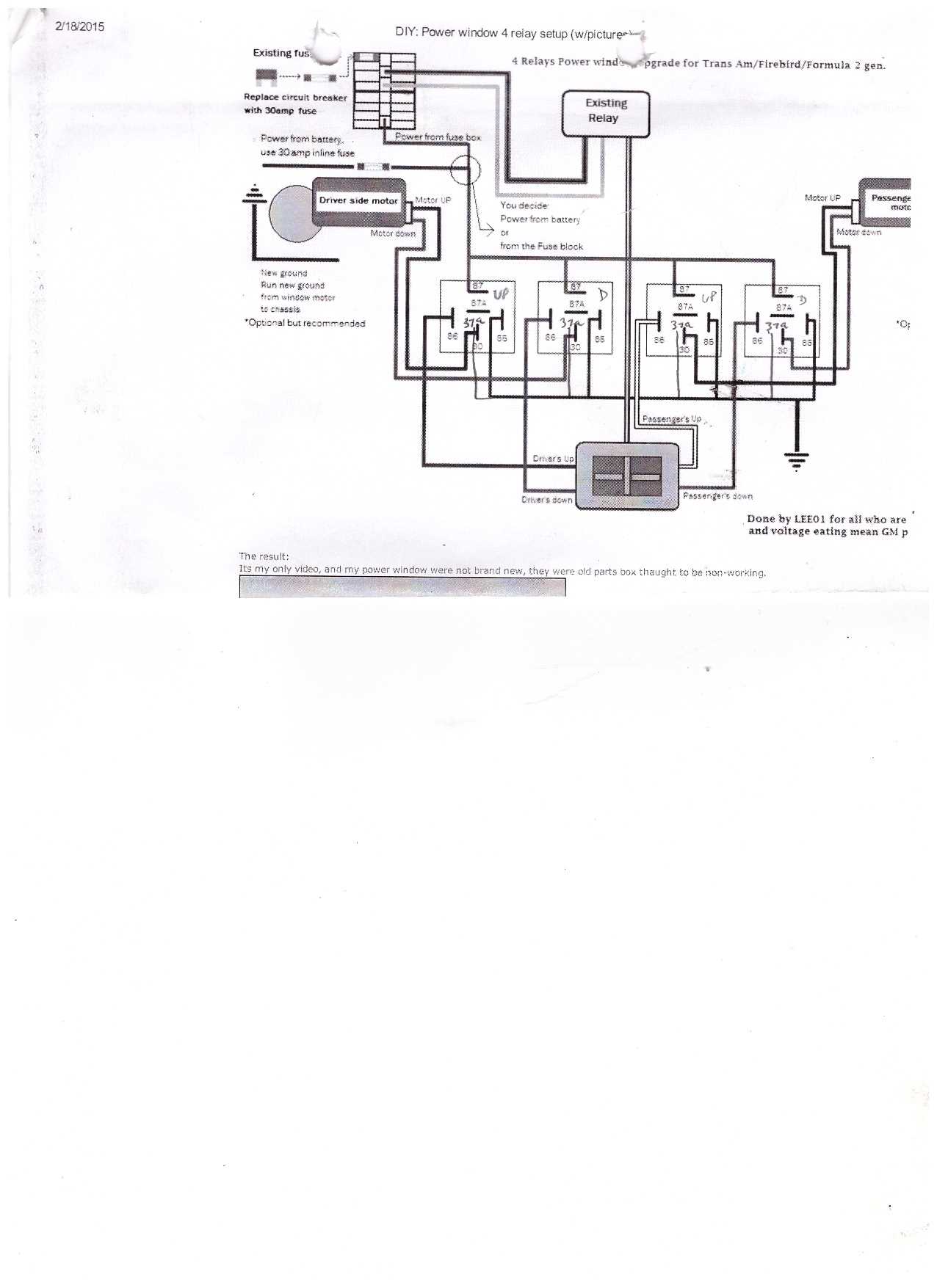 gm power window switch wiring diagram