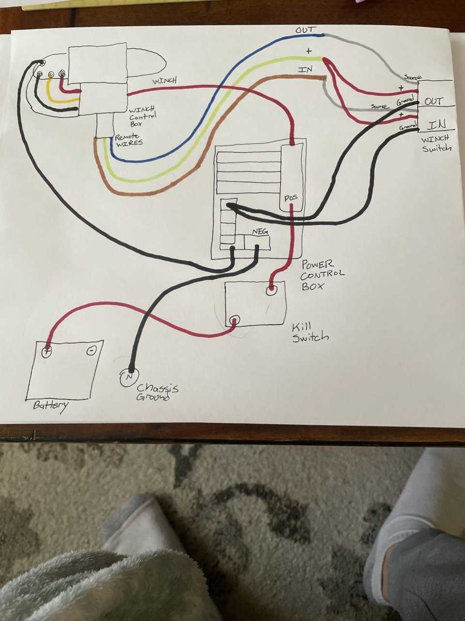 wiring diagram for a winch