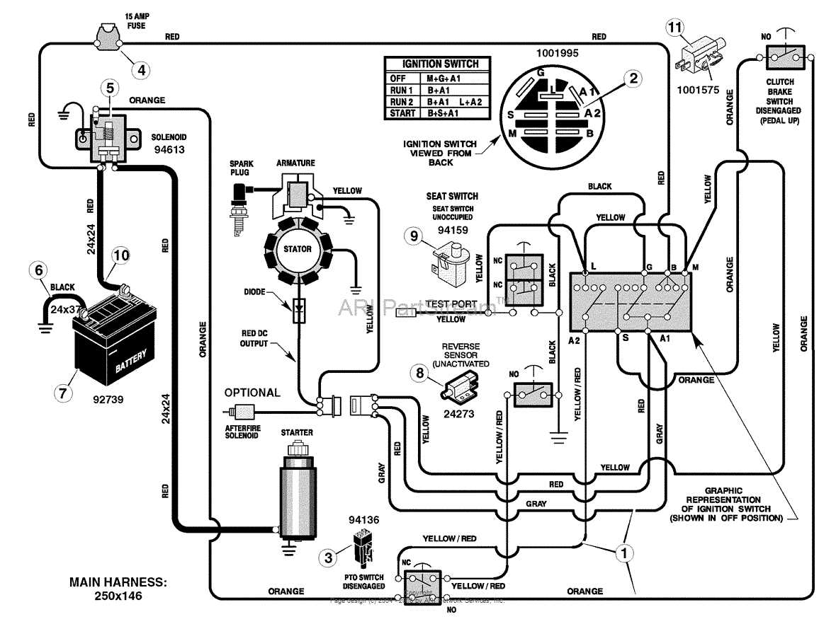 wiring diagram for a craftsman riding lawn mower