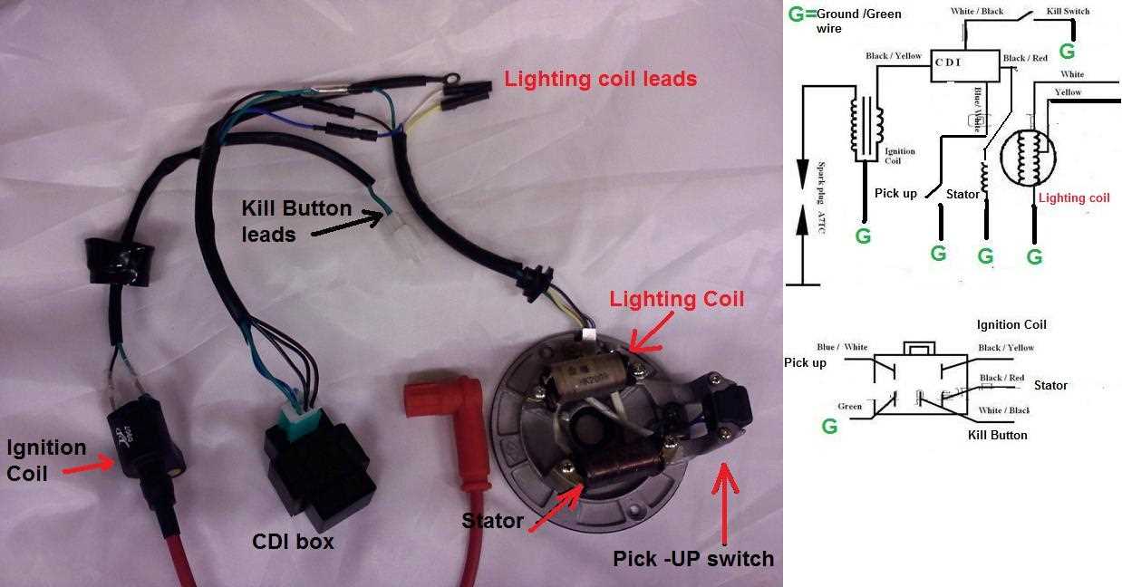 pit bike wiring diagram without battery